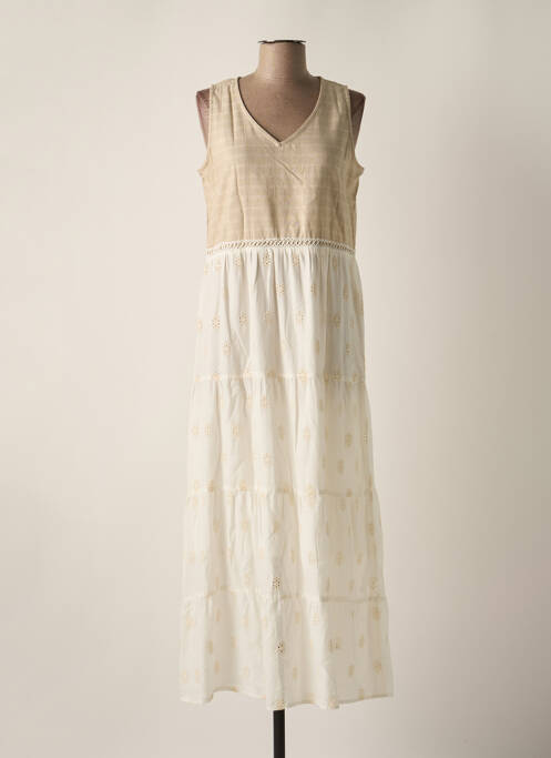 Rochie lungă bej SENORETTA femeie