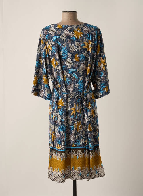 Rochie midi mâneci 3/4 mâneci 3/4 albastru CHRISTINE LAURE femme