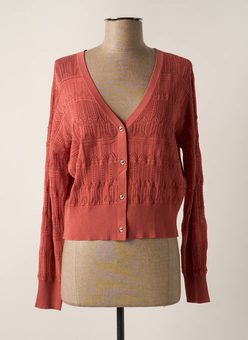 Vestă cu mâneci lungi roz MORGAN femeie