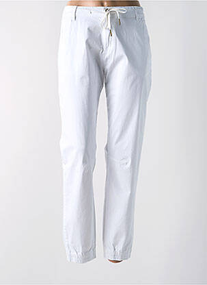 Pantalon chino țesătură poplin mărime normală alb YES.ZEE femeie