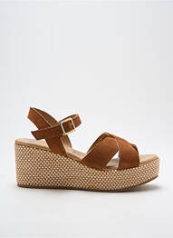 Sandale/pantofi decupați toc platformă toc de 4 la 6 cm maro MARCO TOZZI femme
