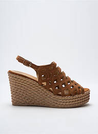 Sandale/pantofi decupați toc platformă toc de 7 la 9 cm maro MARCO TOZZI femme