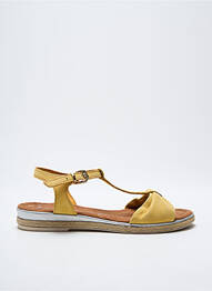 Sandale/pantofi decupați chiquet toc plat până la 3 cm galben MARCO TOZZI femme