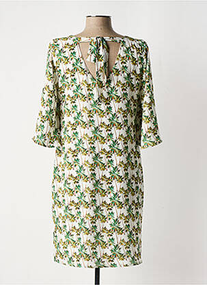 Rochie scurtă croială fluidă mâneci 3/4 verde SIGNE NATURE femeie