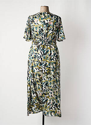 Rochie lungă mâneci scurte mâneci scurte verde BY ONE femeie