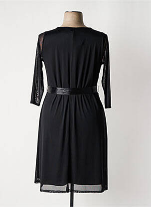 Rochie midi mâneci 3/4 mâneci 3/4 negru CARISAL femeie