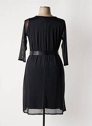 Rochie midi mâneci 3/4 mâneci 3/4 negru CARISAL femeie