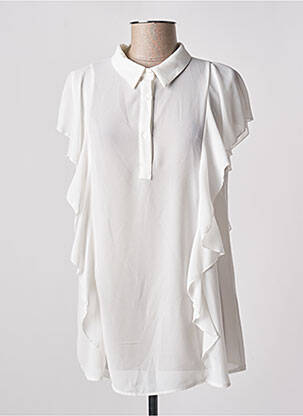 Tunică mâneci scurte alb MIVITE femeie