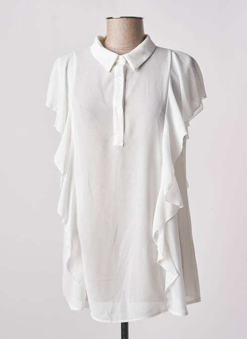 Tunică mâneci scurte alb MIVITE femeie