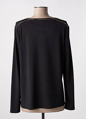 Top elasticitate mâneci lungi negru VICTORIA femeie