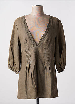 Tunică mâneci lungi verde MALVIN femeie