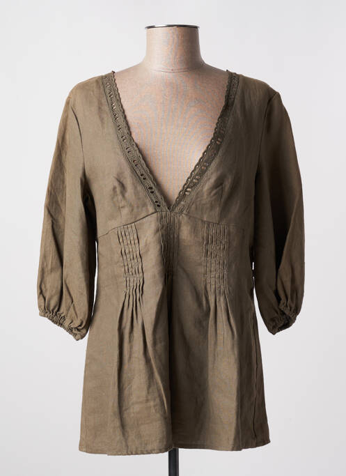 Tunică mâneci lungi verde MALVIN femeie