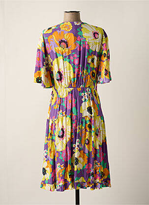 Rochie midi imprimeu floral mâneci scurte violet Y.A.S femeie