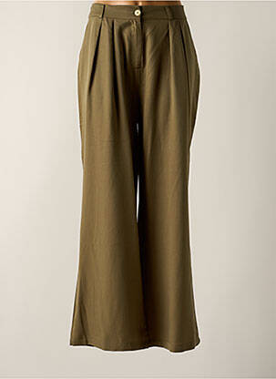 Pantalon larg verde MUS & BOMBON femeie