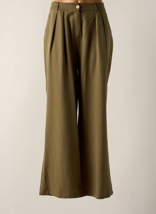 Pantalon larg verde MUS & BOMBON femeie