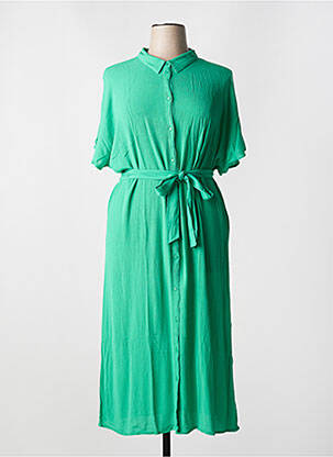 Rochie lungă mâneci scurte mâneci scurte verde VERO MODA femeie