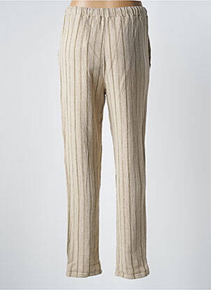 Pantalon drept talie elastică mărime normală verde INDI & COLD femeie