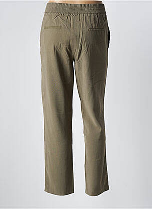 Pantalon chino închidere cu fermoar sub clapetă cu cârlig talie înaltă verde ARTLOVE femeie
