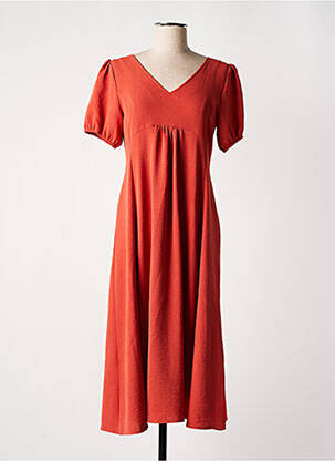 Rochie midi portocaliu GEVANA femeie