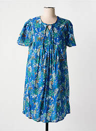 Rochie scurtă croială evazată mâneci scurte albastru AGATHE & LOUISE femeie