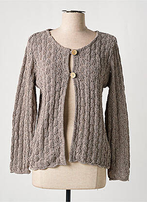 Vestă cu mâneci lungi maro OMC femeie