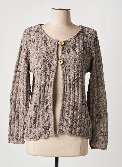 Vestă cu mâneci lungi maro OMC femeie