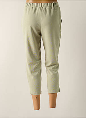 Pantalon trei sferturi talie elastică mărime normală verde MCM femeie