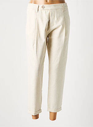 Pantalon 7/8 talie cu cleme mărime normală bej IMPERIAL femeie