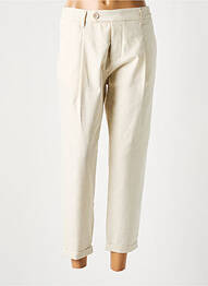 Pantalon 7/8 talie cu cleme mărime normală bej IMPERIAL femeie