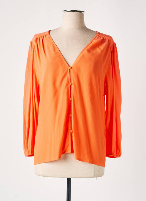 Cămașă țesătură crep mâneci lungi portocaliu ZILCH femme
