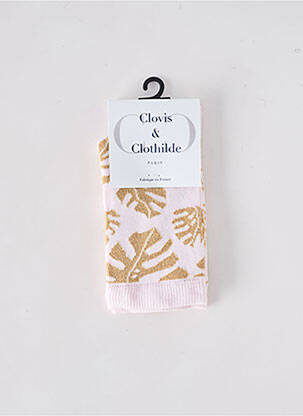 Șosete imprimeu fantezie roz CLOVIS & CLOTHILDE femeie