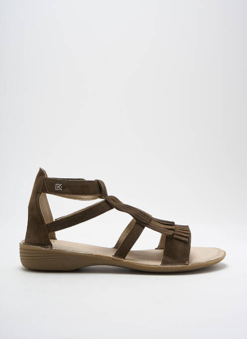 Sandale/Pantofi decupați verde DORKING femeie