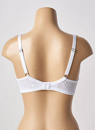 Sutien efect material satinat top sutien modelat alb VALEGE femeie