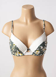 Sutien efect material satinat top sutien push-up verde ESCORT femme