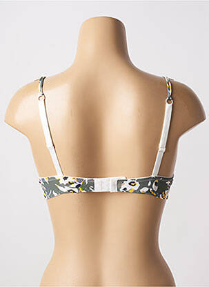 Sutien efect material satinat top sutien push-up verde ESCORT femeie