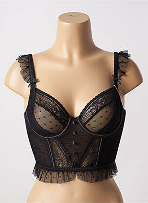 Corset ușoară și transparentă negru LINGADORE femeie