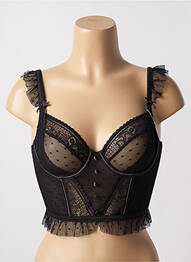 Corset ușoară și transparentă negru LINGADORE femme