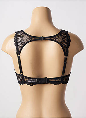 Sutien efect material satinat top sutien modelat negru ESCORT femeie