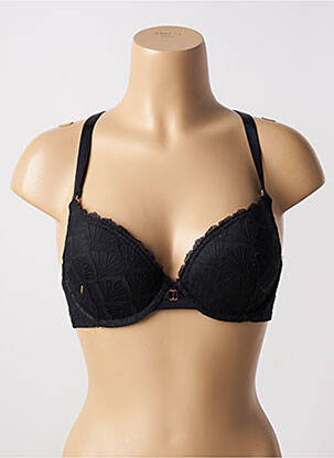 Sutien efect material satinat top sutien modelat negru ESCORT femeie