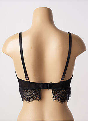 Sutien efect material satinat top sutien modelat negru ESCORT femeie