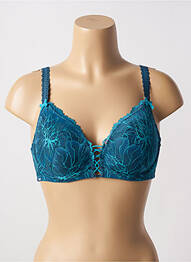 Sutien efect material satinat top sutien modelat albastru VALEGE femme