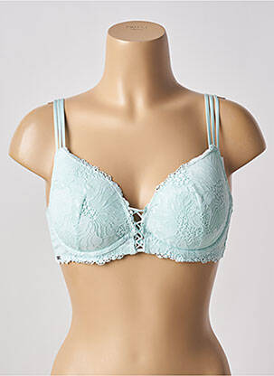 Sutien efect material satinat top sutien modelat albastru VALEGE femeie