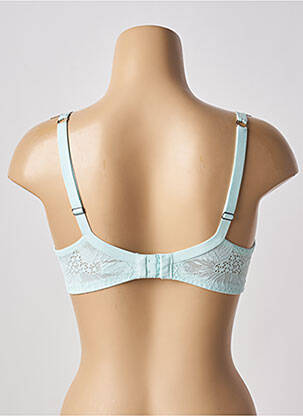 Sutien efect material satinat top sutien modelat albastru VALEGE femeie