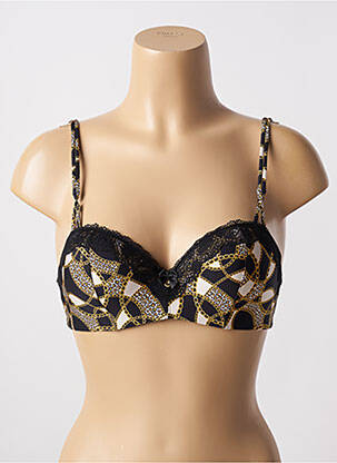 Sutien efect material satinat top sutien modelat negru ESCORT femeie