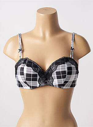 Sutien efect material satinat top sutien modelat negru ESCORT femeie