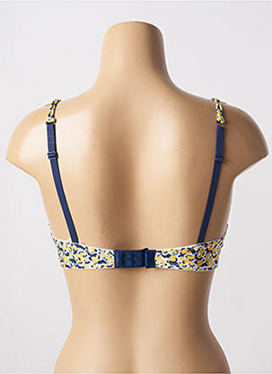 Sutien efect material satinat top sutien modelat galben ESCORT femeie