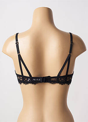 Sutien efect material satinat top sutien modelat negru MORGAN femeie