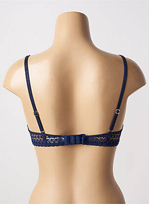 Sutien efect material satinat top sutien modelat albastru MORGAN femeie