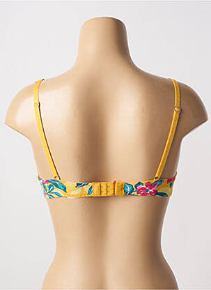 Sutien efect material satinat top sutien modelat galben MORGAN femeie