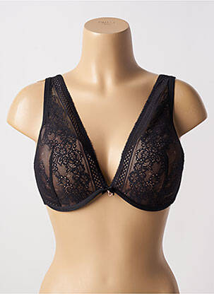 Sutien efect material satinat top sutien modelat negru LINGADORE femeie